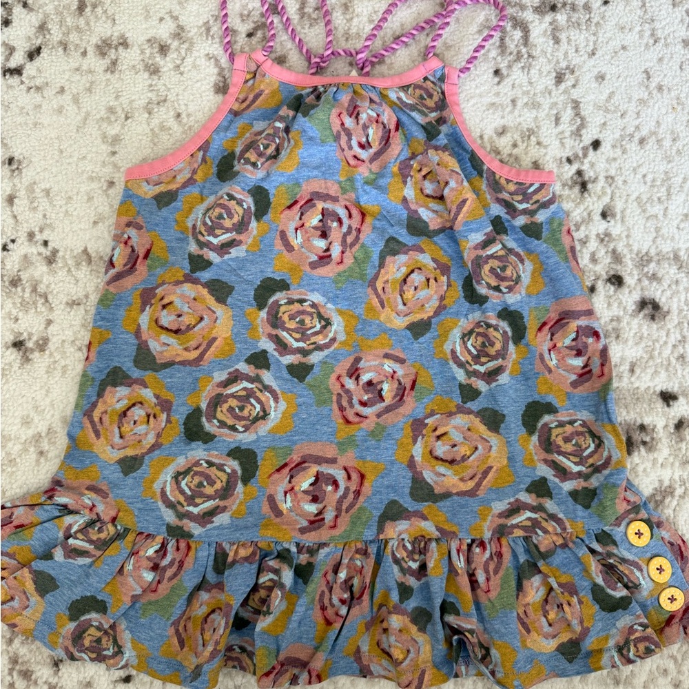 Floral Kids Top - Blue and Pink by Matilda Jane